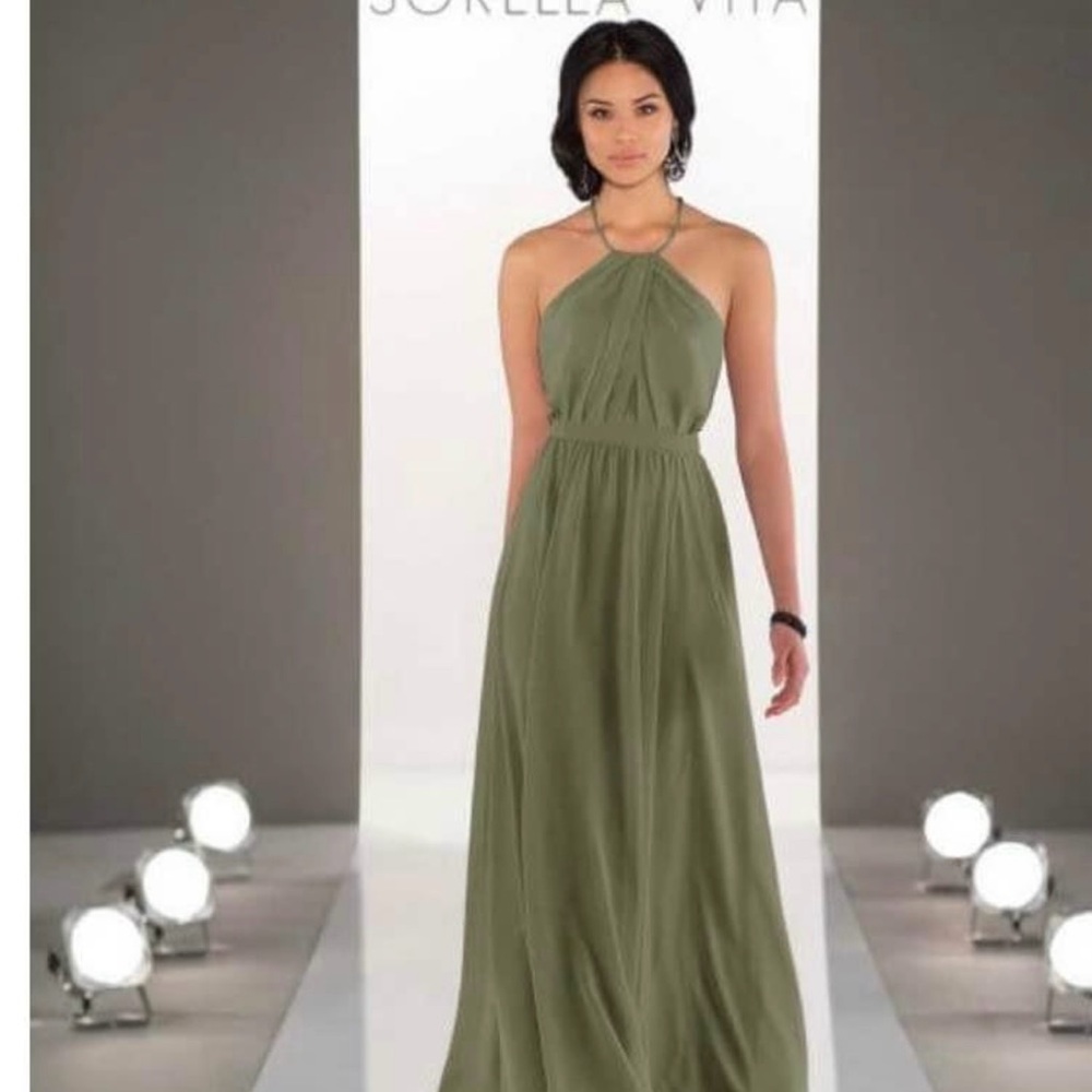 SORELLA VITA Green Halter Bridesmaid Dress
